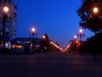 Ночной город Балашов, Саратовская област