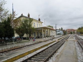 Железнодорожная станция во Флорине, Грец