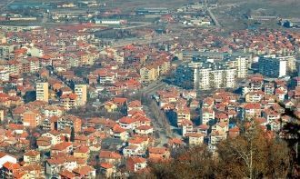 Город Петрич с высоты