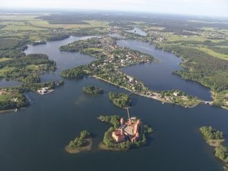 Тракай с высоты птичьего полёта.