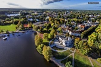 Курортный город в Друскининкай, Литва.