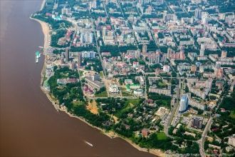 Комсомольск-на-Амуре. Вид сверху на горо