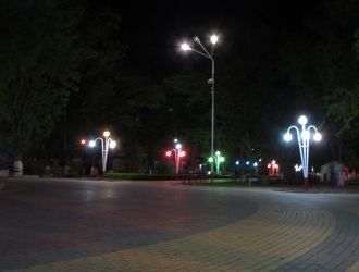 Ночной город Новокубанск, Краснодарский 