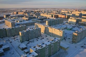 Усинск с высоты.