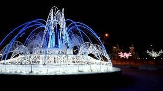 Усинск ночью.