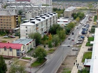 Ул. Парковая в Усинске.