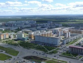 Усинск с высоты.