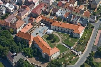 Город Моравска-Тршебова с высоты.