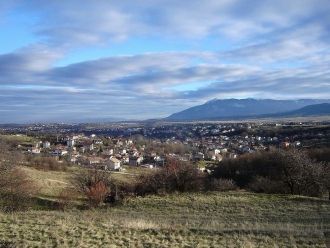 Город Банкя с высоты.