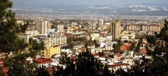 Вид с высоты на Лесковац