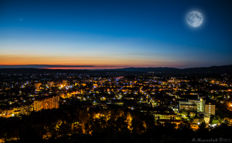 Ночная панорама Лесковаца