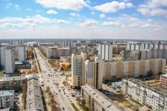 Дома города Нижневартовск с высоты