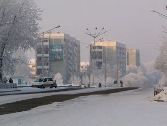 На улицах города Сосновоборск.
