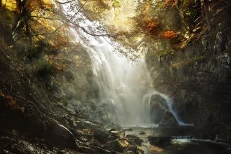 Старый снимок. Водопад Орфей.  Смолян.