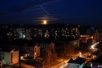 Город Калуш ночью.