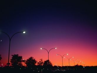 Город Новошахтинск ночью.
