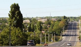 На улице города Новошахтинск.