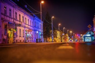 Ночные улицы Велика-Горицы. 