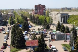 Горловка с высоты.