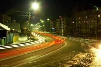 Ночные улицы Нижнеудинска.