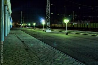 Ночной город Нижнеудинск, Иркутская обла