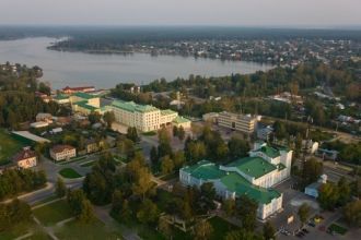 Город Выкса с высоты птичьего полета.