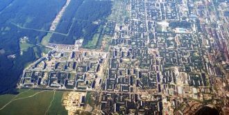 Город Электросталь с большой высоты
