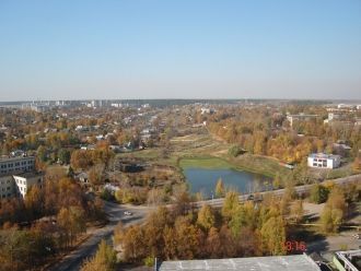 Город Кольчугино с высоты.