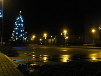 Ночной г. Айзкраукле.