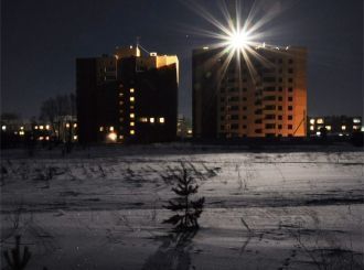 Зимняя ночь в Кунгуре.