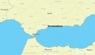 Торремолинос на карте Испании.