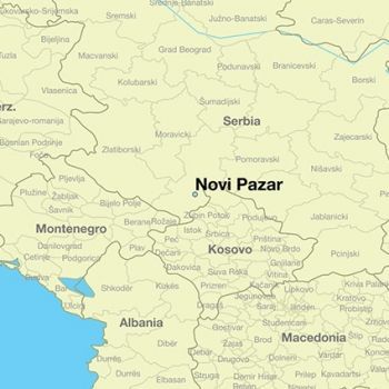 Нови-Пазар на карте Сербии