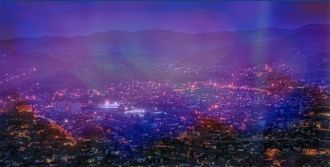 Ночная панорама Нови-Пазара