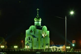 Фотография ночью города Шебекино.