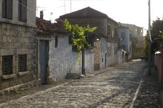 Одна из улиц города&nbsp;Корча, Албания.
