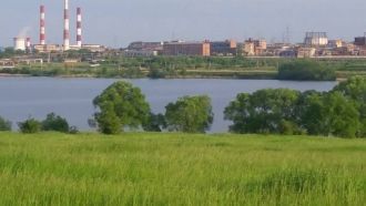 Шатское водохранилище. Город Новомосковс