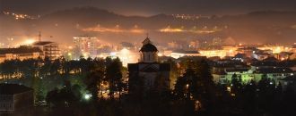 Ночная панорама Никшича