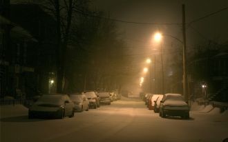 Ночной город Полевской.