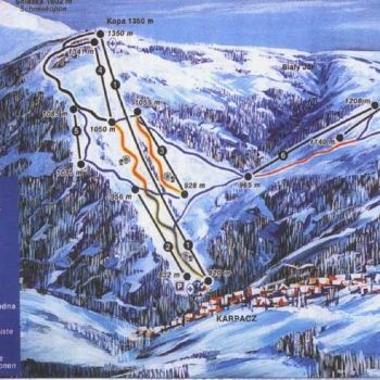 Карта курорта Карпач.