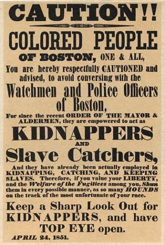 Конгресс США принял закон о беглых рабах