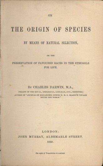 Выход книги Чарльза Дарвина 