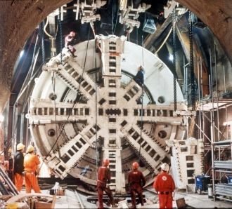 Строительство тоннеля под Ла-Маншем