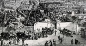 Пер-Лашез. Церемония захоронения в 1837 