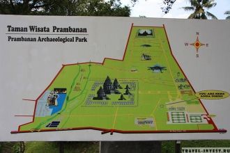Карта комплекса Прамбанан.