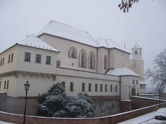Замок Шпильберк зимой