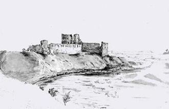 Развалины Бауского замка на рисунке А. Г