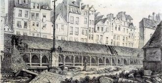 Кладбище на картине Шарля Луи Бернье.