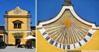 Солнечные часы на фасаде здания