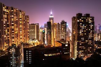 Сентрал-Плаза ночью