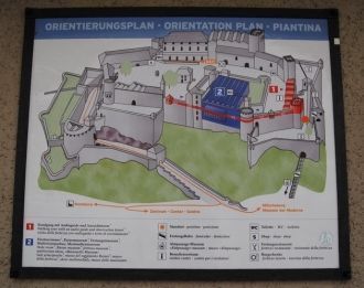 Схема Замка Хоэнзальцбург.